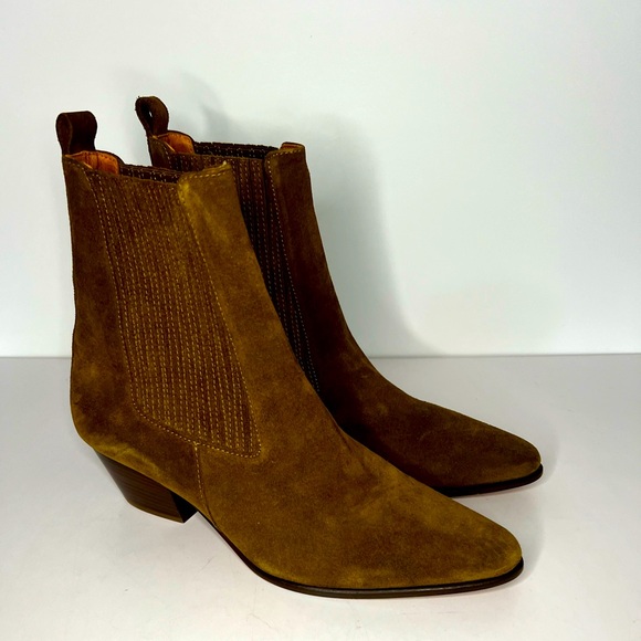 AMELYA LEATHER ANKLE BOOTS WITH ELASTIC - Picture 2 of 5